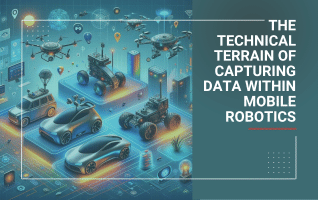 A number of self driving vehicles and drones on platforms