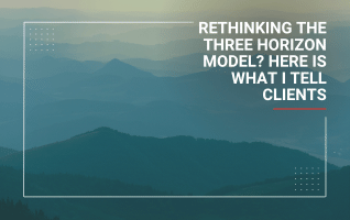 A mountain range with several horizons in the distance